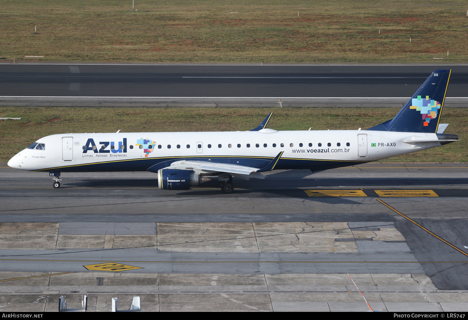 Aircraft Photo of PR-AXG | Embraer 195AR (ERJ-190-200IGW) | Azul Linhas Aéreas Brasileiras | AirHistory.net #463273