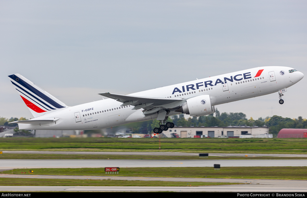 Aircraft Photo of F-GSPZ | Boeing 777-228/ER | Air France | AirHistory.net #463551