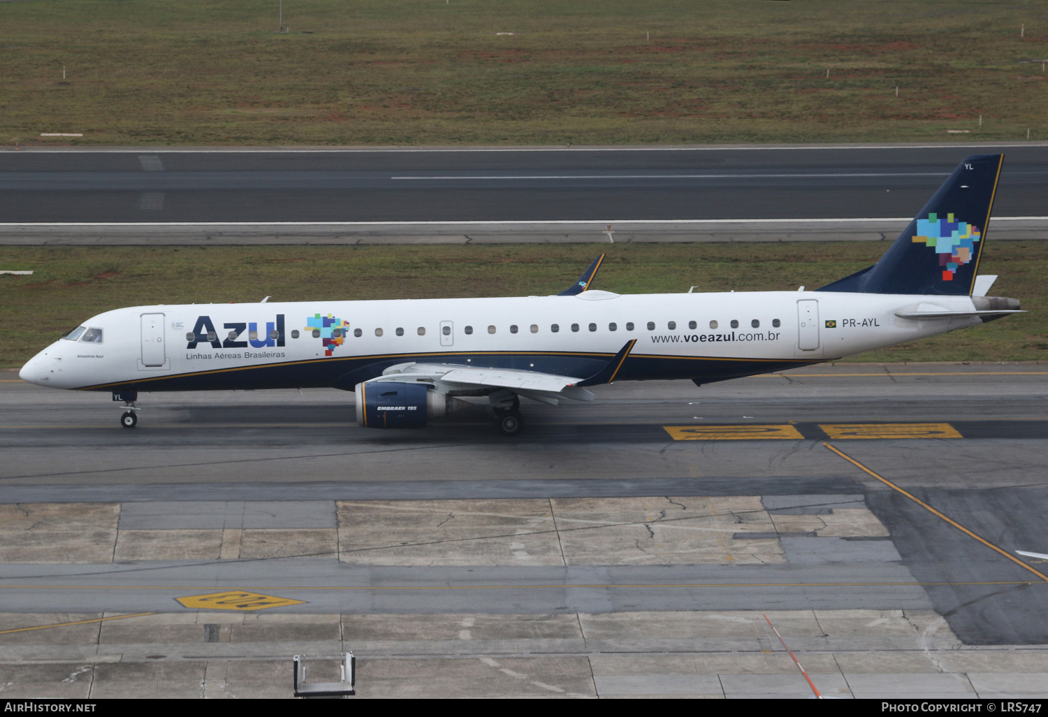 Aircraft Photo of PR-AYL | Embraer 195AR (ERJ-190-200IGW) | Azul Linhas Aéreas Brasileiras | AirHistory.net #463576