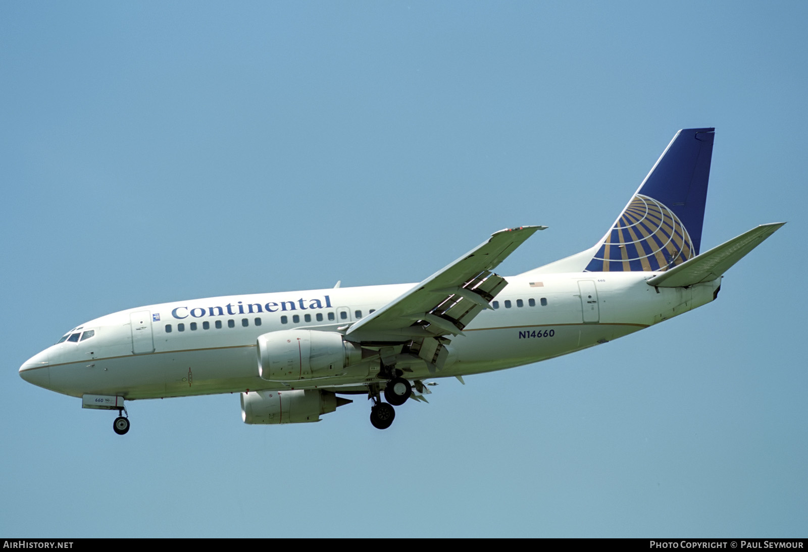 Aircraft Photo of N14660 | Boeing 737-524 | Continental Airlines | AirHistory.net #463583