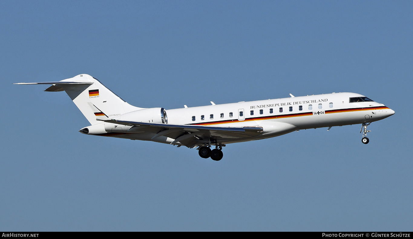 Aircraft Photo of 1406 | Bombardier Global 6000 (BD-700-1A10) | Germany - Air Force | AirHistory.net #463589