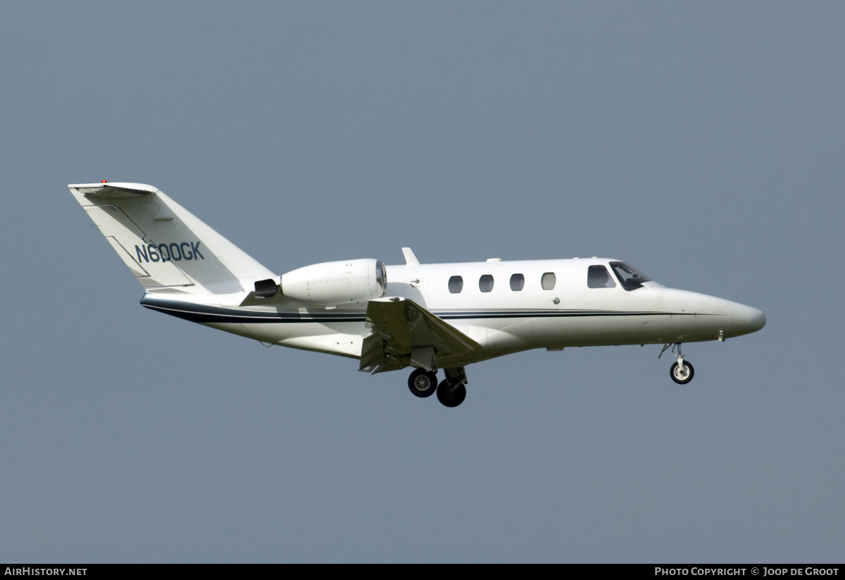 Aircraft Photo of N600GK | Cessna 525 CitationJet | AirHistory.net #463657