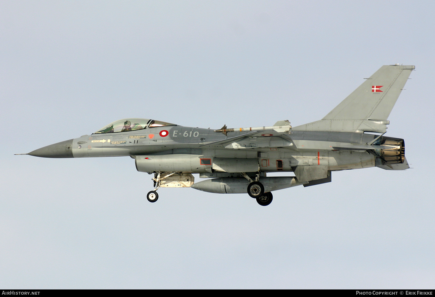 Aircraft Photo of E-610 | General Dynamics F-16AM Fighting Falcon | Denmark - Air Force | AirHistory.net #463792