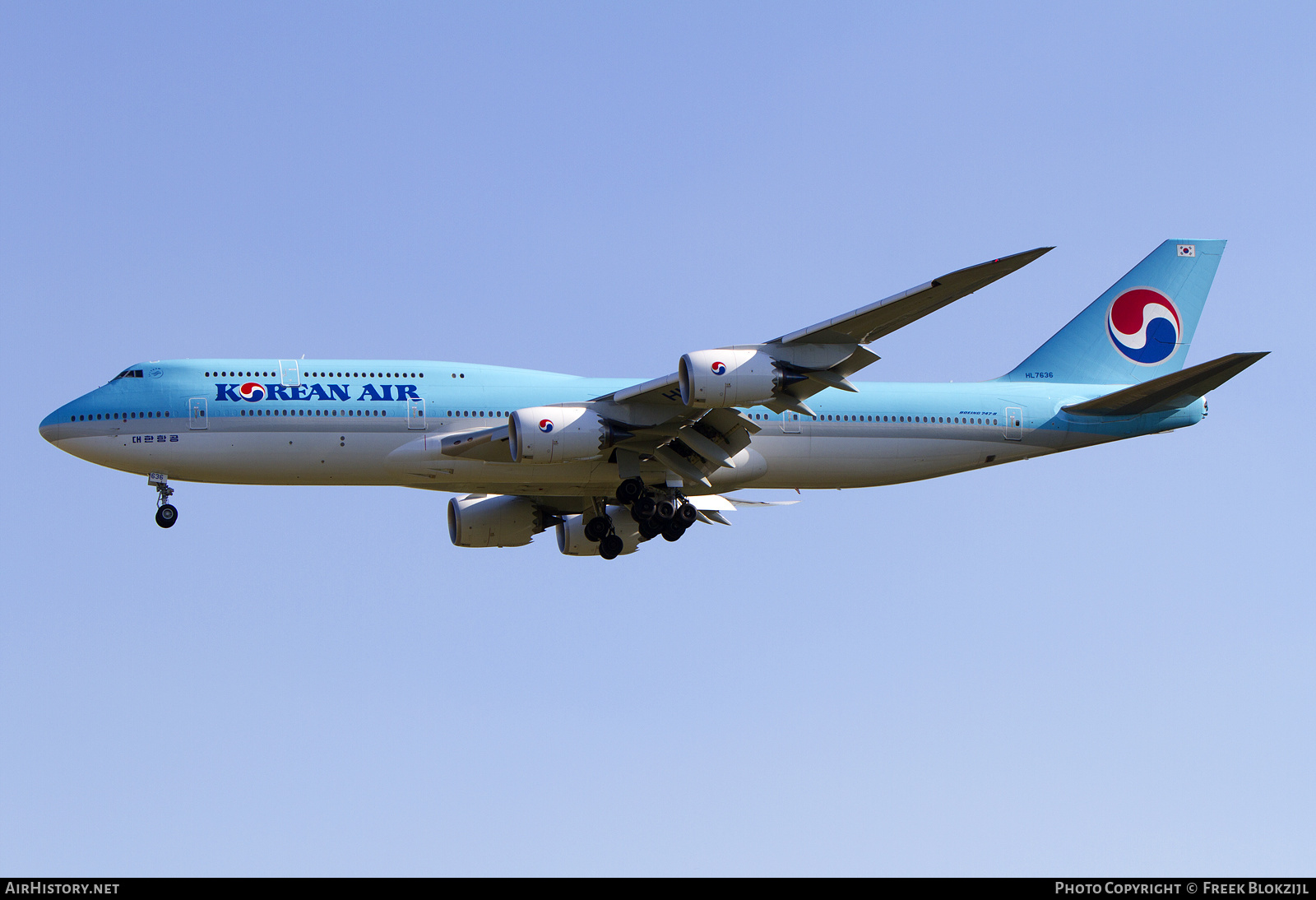 Aircraft Photo of HL7636 | Boeing 747-8B5 | Korean Air | AirHistory.net #464112