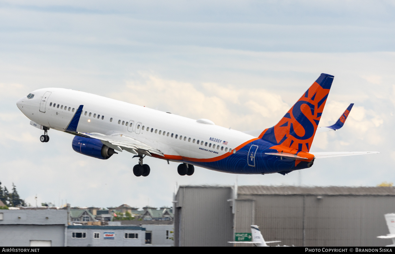 Aircraft Photo of N839SY | Boeing 737-800 | Sun Country Airlines | AirHistory.net #464226