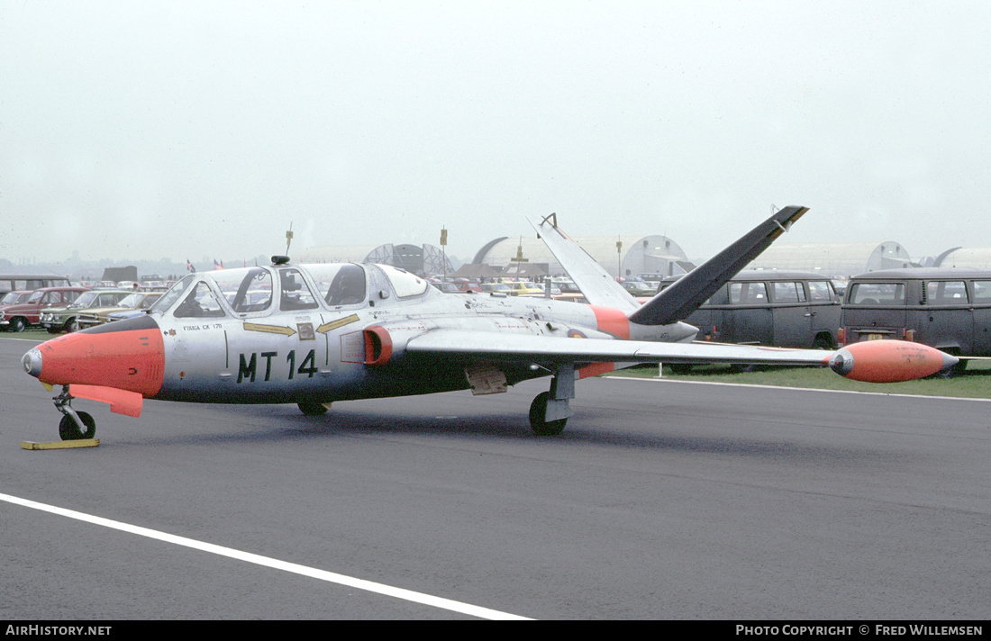 Aircraft Photo of MT14 | Fouga CM-170R Magister | Belgium - Air Force | AirHistory.net #464262