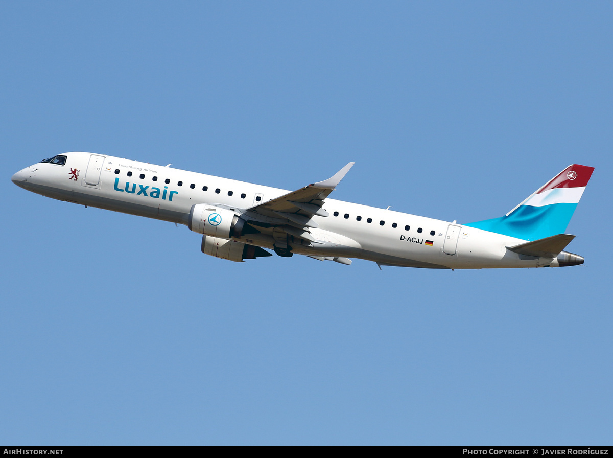 Aircraft Photo of D-ACJJ | Embraer 190LR (ERJ-190-100LR) | Luxair | AirHistory.net #464410