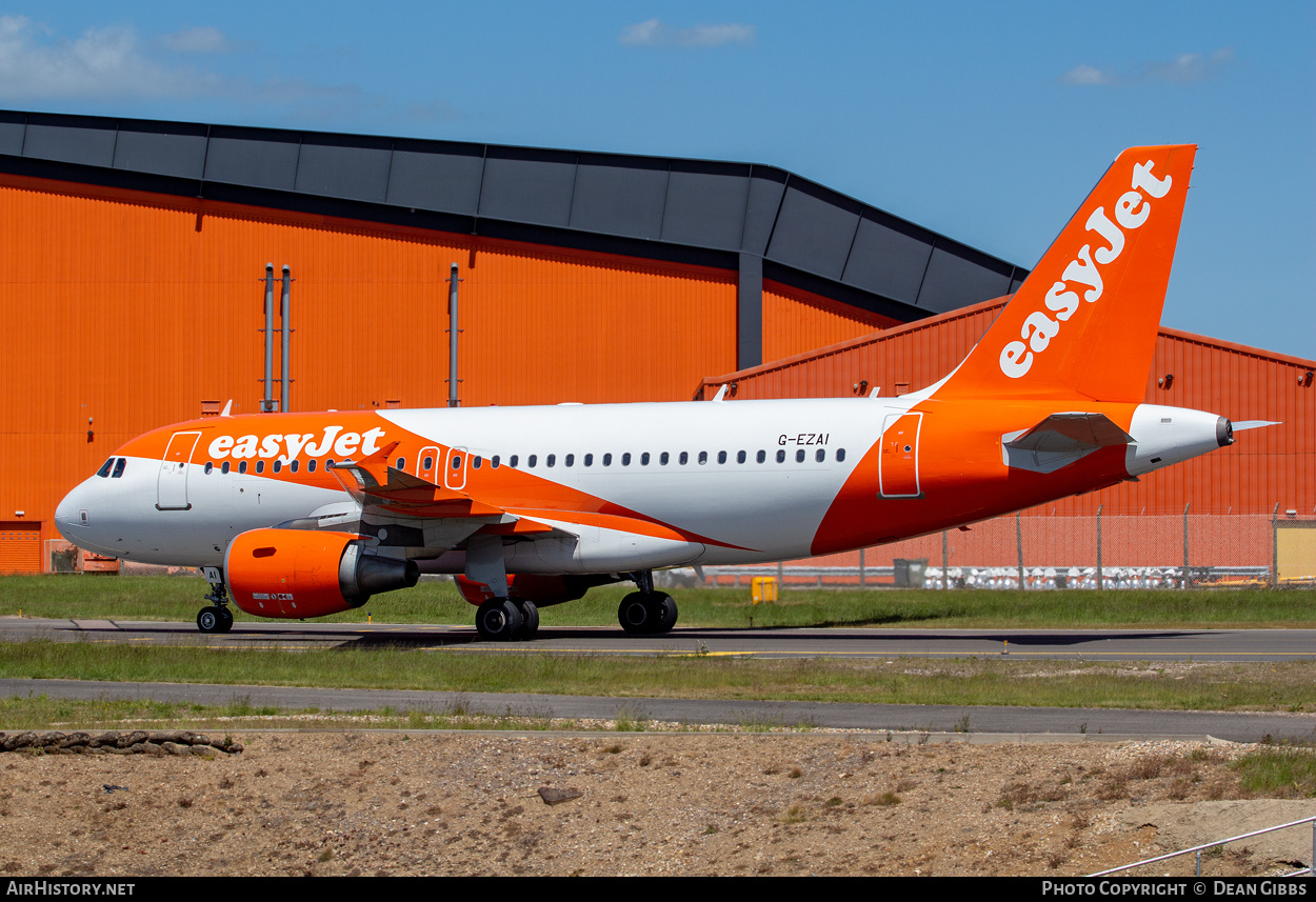 Aircraft Photo of G-EZAI | Airbus A319-111 | EasyJet | AirHistory.net #464539