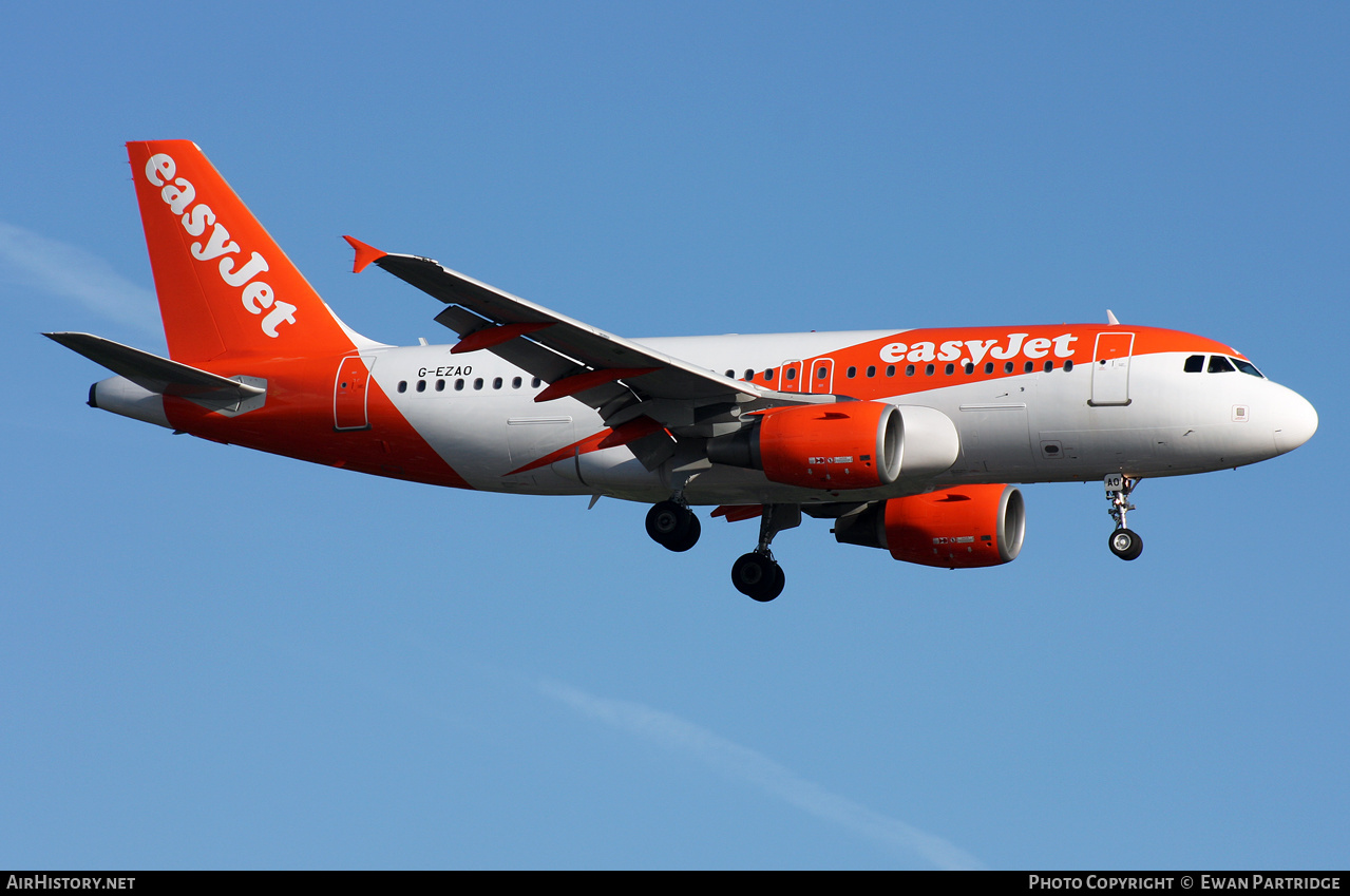 Aircraft Photo of G-EZAO | Airbus A319-111 | EasyJet | AirHistory.net #464758