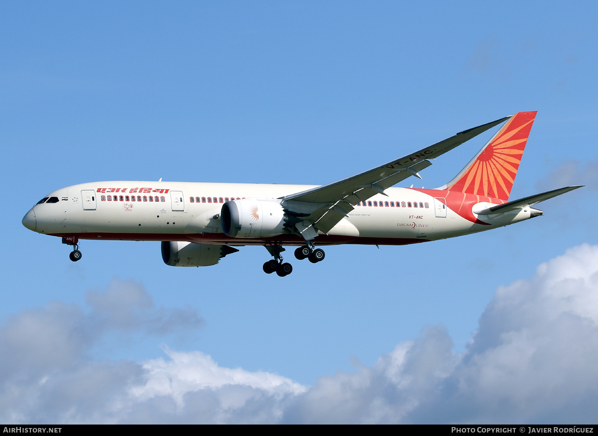 Aircraft Photo of VT-ANC | Boeing 787-8 Dreamliner | Air India | AirHistory.net #464768