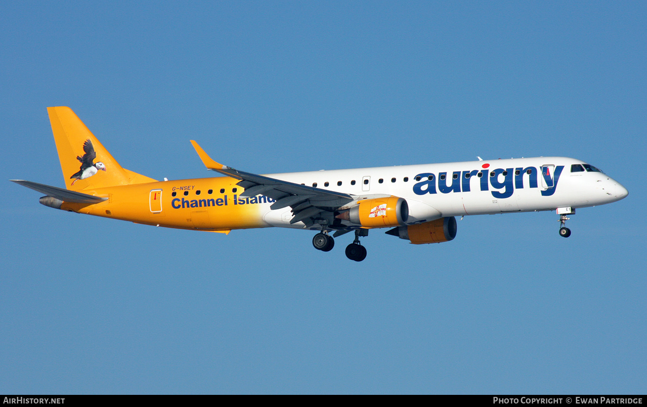 Aircraft Photo of G-NSEY | Embraer 195STD (ERJ-190-200STD) | Aurigny Air Services | AirHistory.net #464814