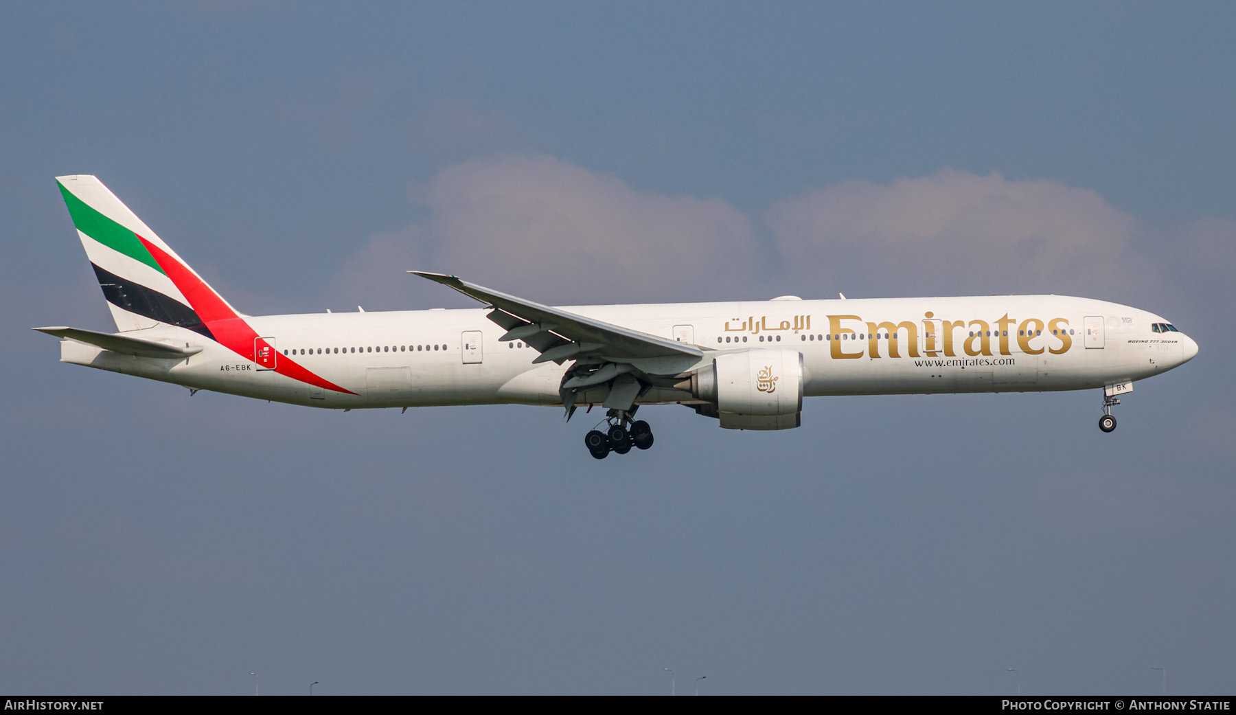 Aircraft Photo of A6-EBK | Boeing 777-31H/ER | Emirates | AirHistory.net #464922