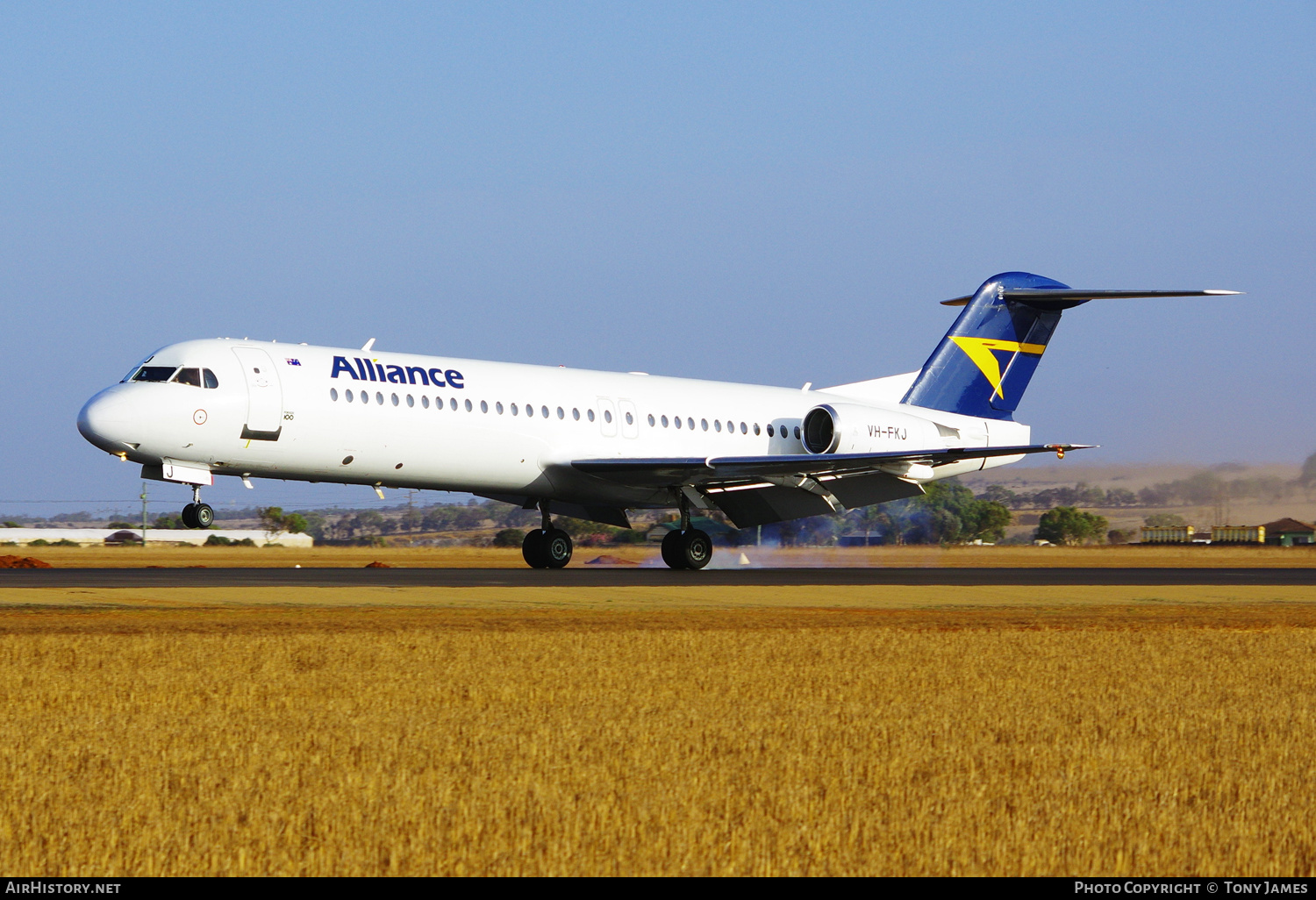 Aircraft Photo of VH-FKJ | Fokker 100 (F28-0100) | Alliance Airlines | AirHistory.net #464990
