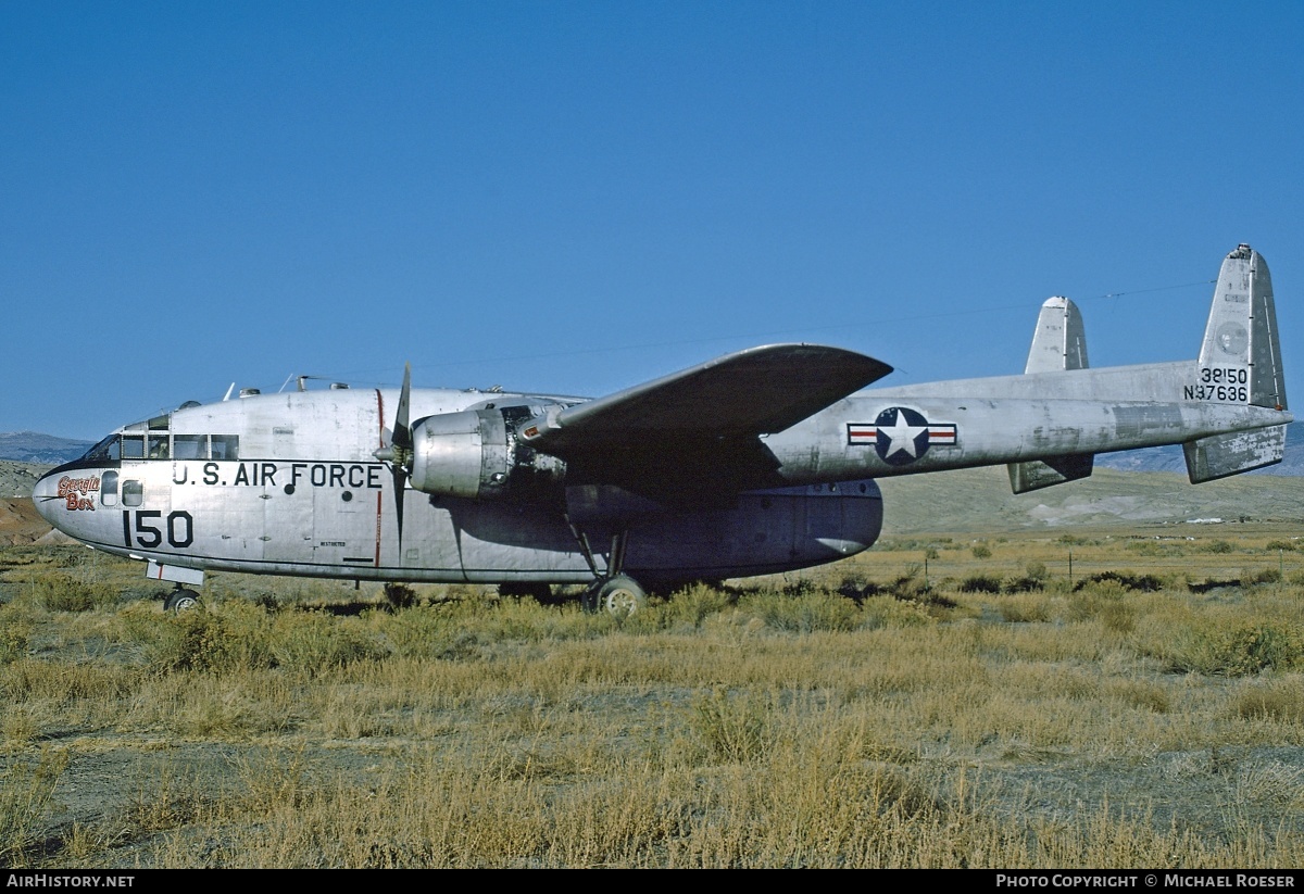 Aircraft Photo of N37636 / 38150 | Fairchild C-119L Flying Boxcar | USA - Air Force | AirHistory.net #465039