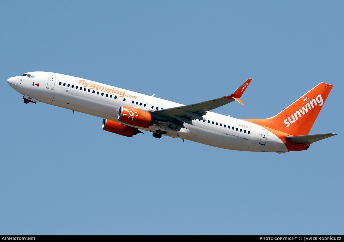 Aircraft Photo of C-FPRP | Boeing 737-8FH | Sunwing Airlines | AirHistory.net #465087