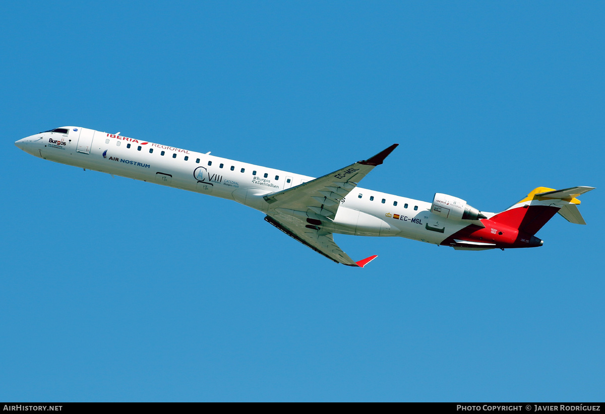 Aircraft Photo of EC-MSL | Bombardier CRJ-1000 (CL-600-2E25) | Iberia Regional | AirHistory.net #465326