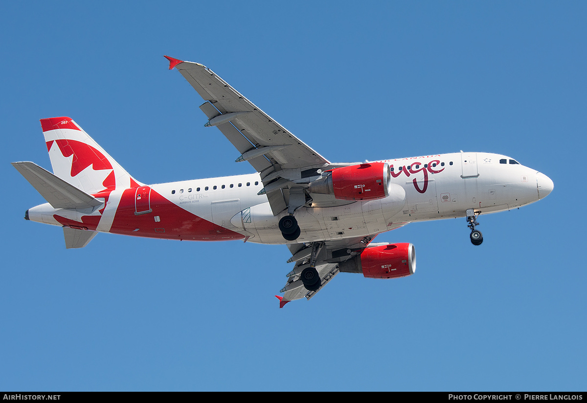 Aircraft Photo of C-GITR | Airbus A319-112 | Air Canada Rouge | AirHistory.net #465463