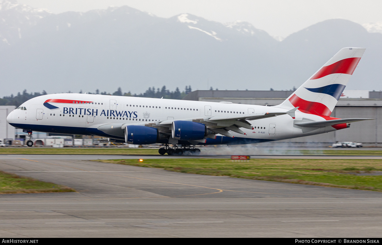 Aircraft Photo of G-XLEI | Airbus A380-841 | British Airways | AirHistory.net #465571