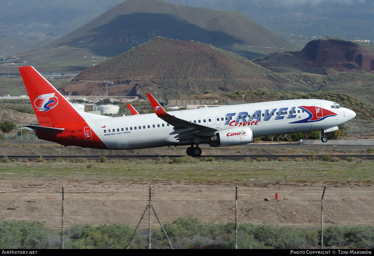 Aircraft Photo of OK-TVC | Boeing 737-86Q | Travel Service | AirHistory.net #465585