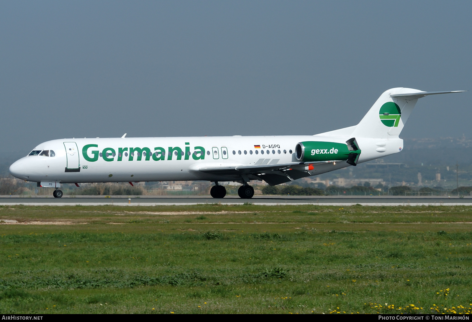 Aircraft Photo of D-AGPQ | Fokker 100 (F28-0100) | Germania | AirHistory.net #465606