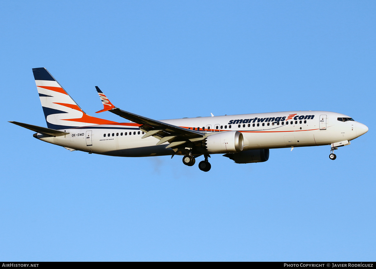 Aircraft Photo of OK-SWD | Boeing 737-8 Max 8 | Smartwings | AirHistory.net #465736