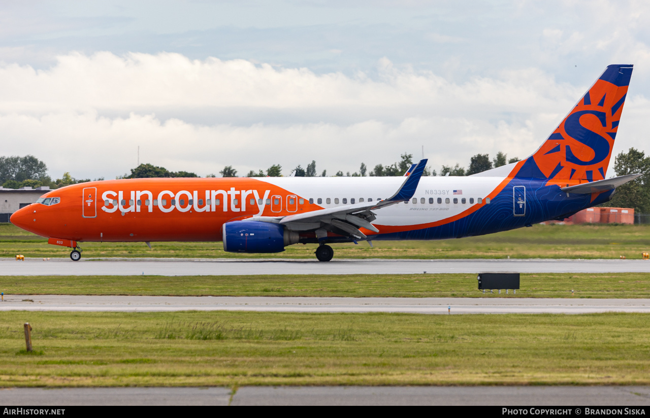 Aircraft Photo of N833SY | Boeing 737-8KN | Sun Country Airlines | AirHistory.net #465878