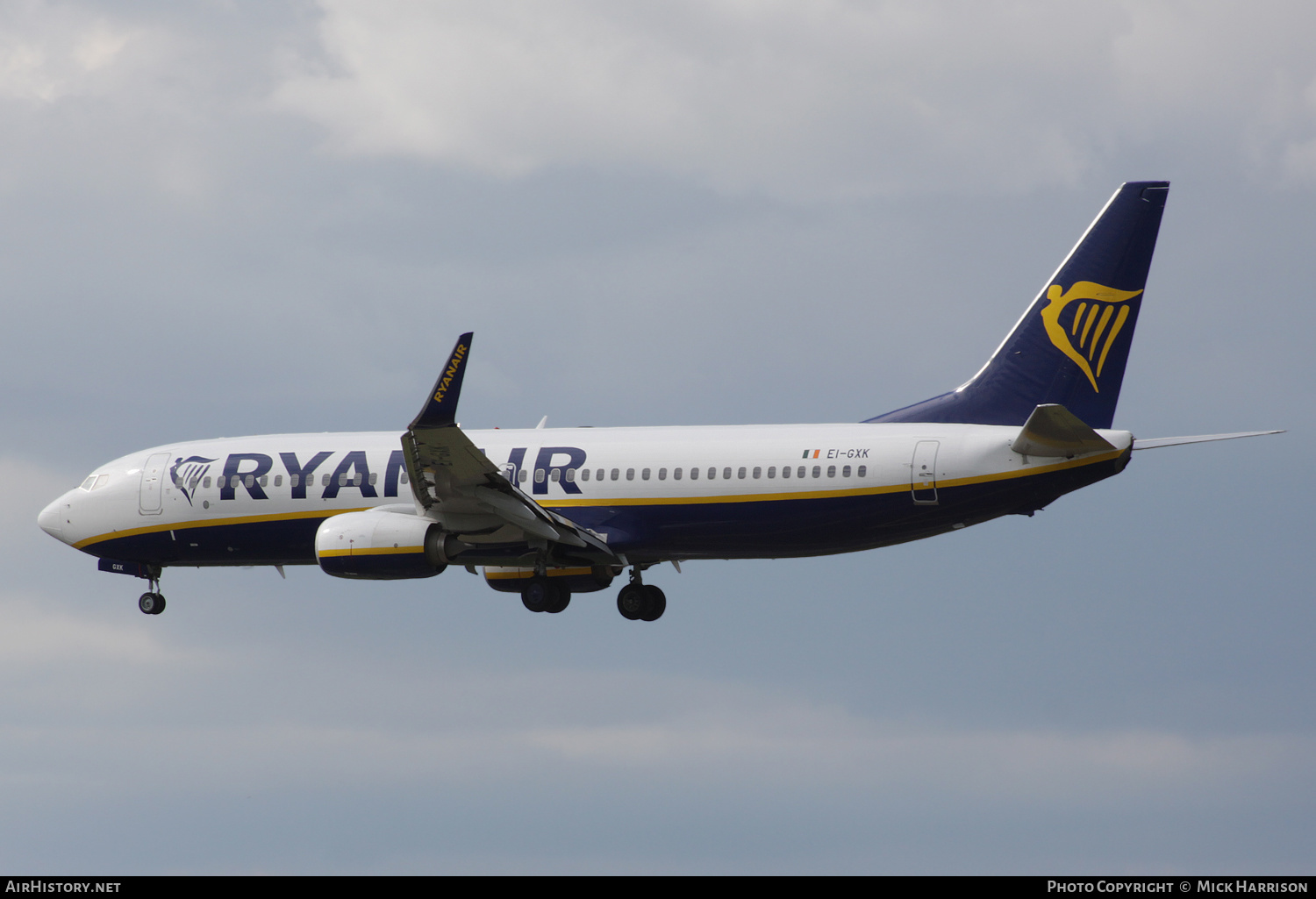 Aircraft Photo of EI-GXK | Boeing 737-800 | Ryanair | AirHistory.net #465883
