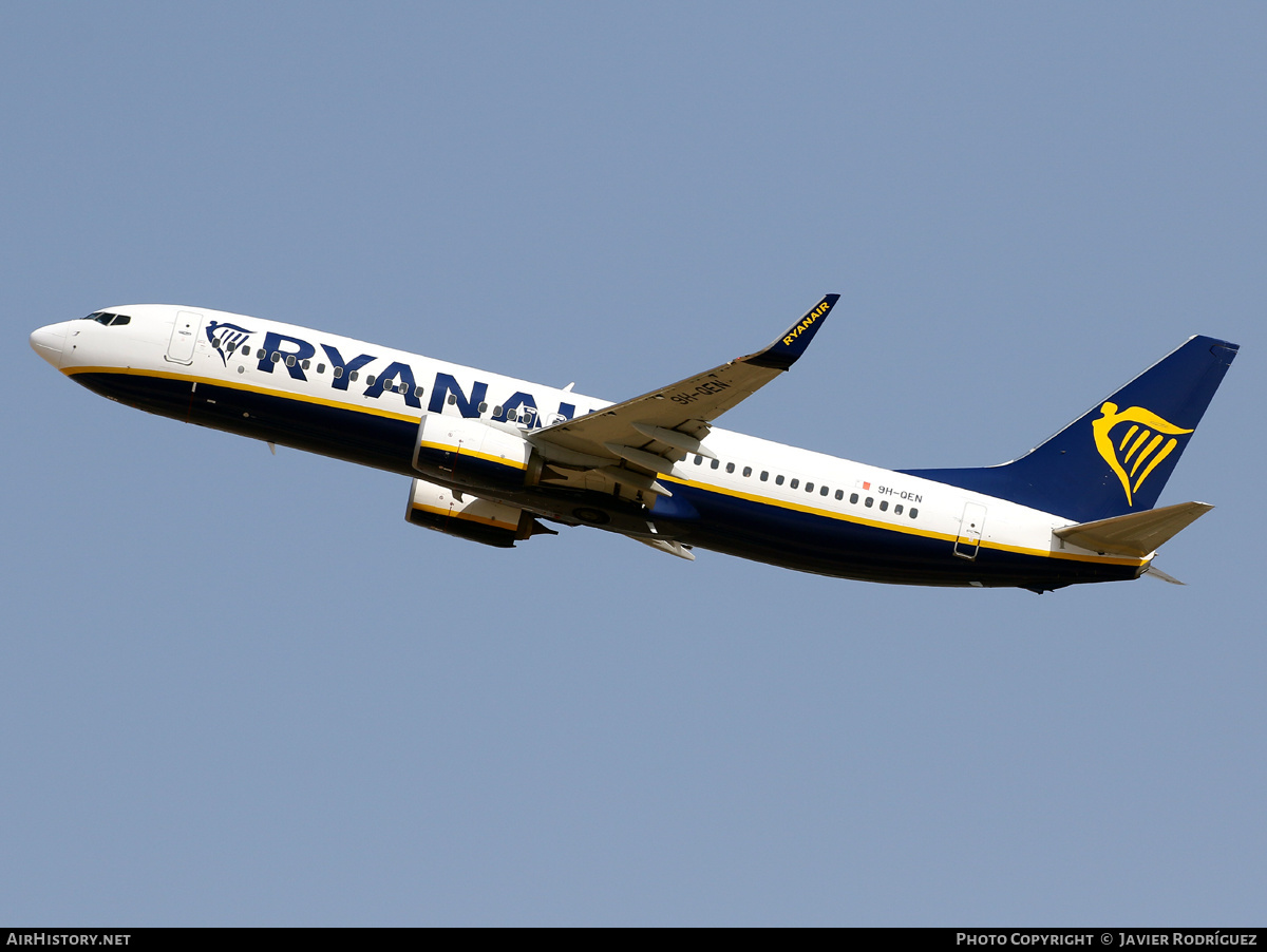 Aircraft Photo of 9H-QEN | Boeing 737-800 | Ryanair | AirHistory.net #465946