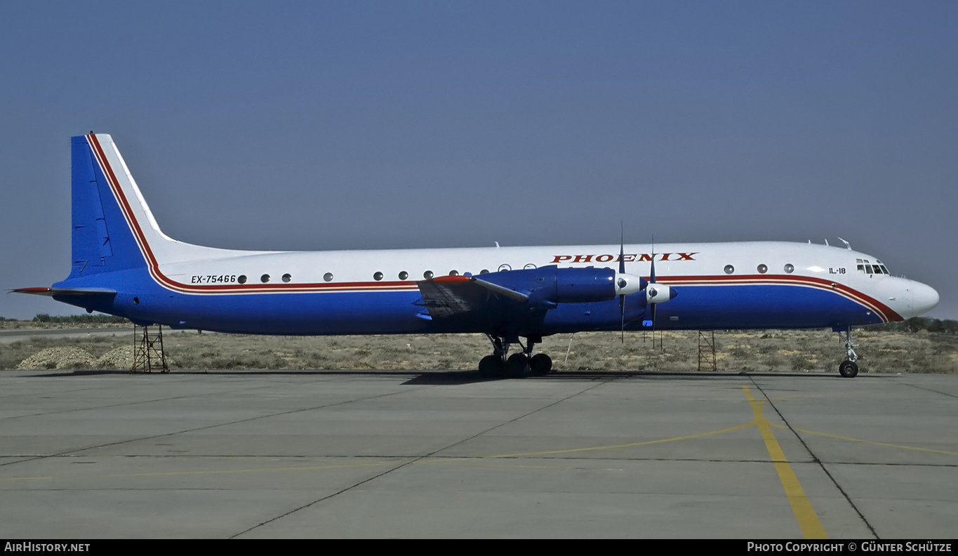 Aircraft Photo of EX-75466 | Ilyushin Il-18D | Phoenix Aviation | AirHistory.net #466063