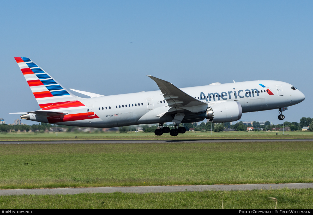 Aircraft Photo of N871AY | Boeing 787-8 Dreamliner | American Airlines | AirHistory.net #466070