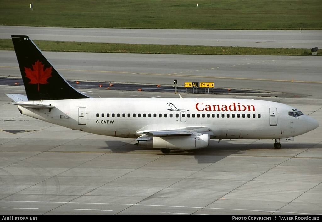 Aircraft Photo of C-GVPW | Boeing 737-275/Adv | Canadian Airlines | AirHistory.net #466129