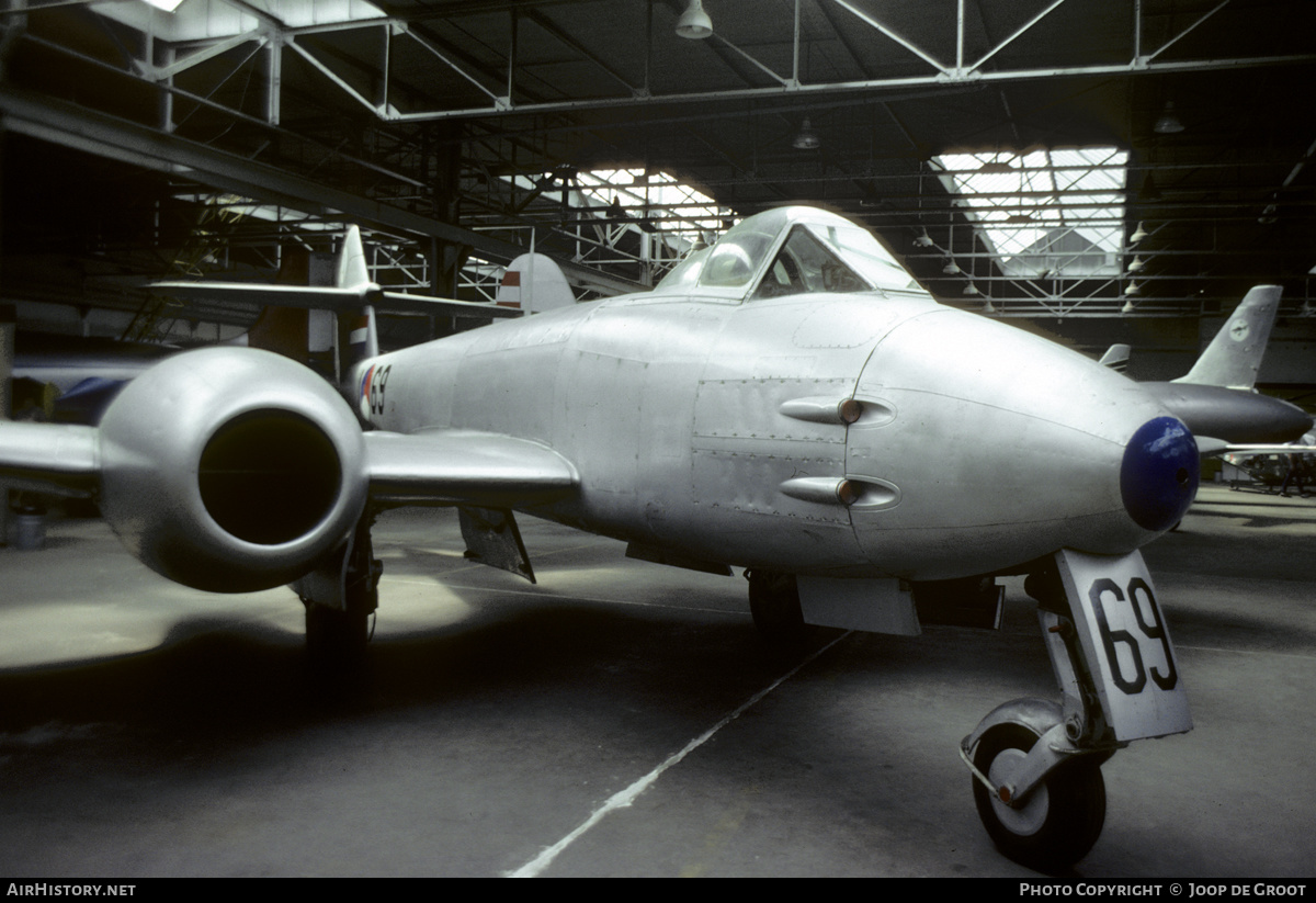 Aircraft Photo of I-69 | Gloster Meteor F4 | Netherlands - Air Force | AirHistory.net #466141