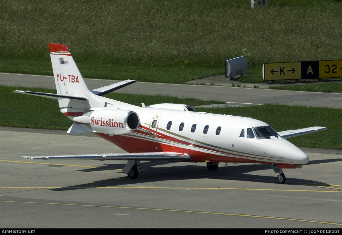 Aircraft Photo of YU-TBA | Cessna 560XL Citation XLS+ | SwissLion | AirHistory.net #466192
