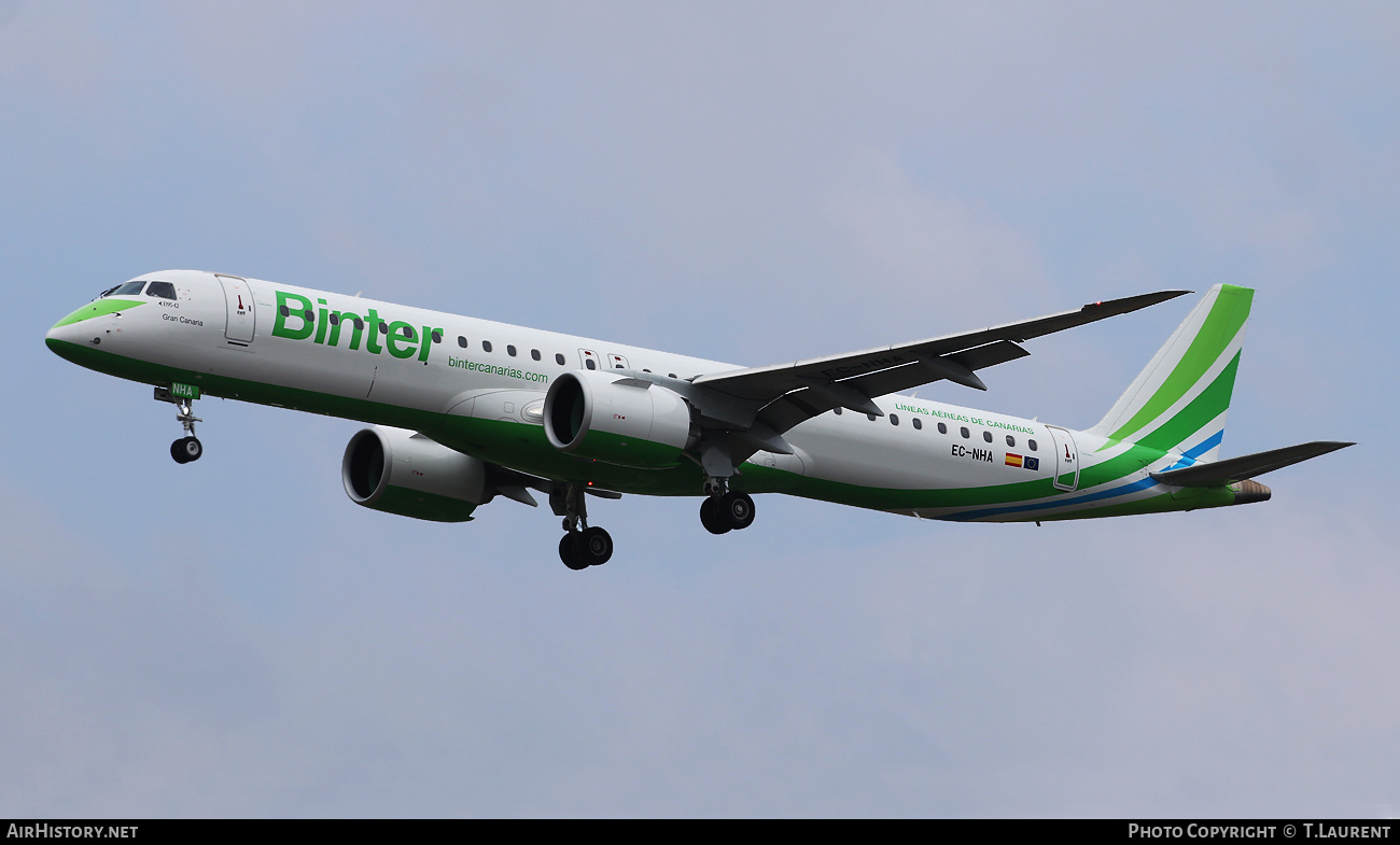 Aircraft Photo of EC-NHA | Embraer 195-E2 (ERJ-190-400) | Binter Canarias | AirHistory.net #466259