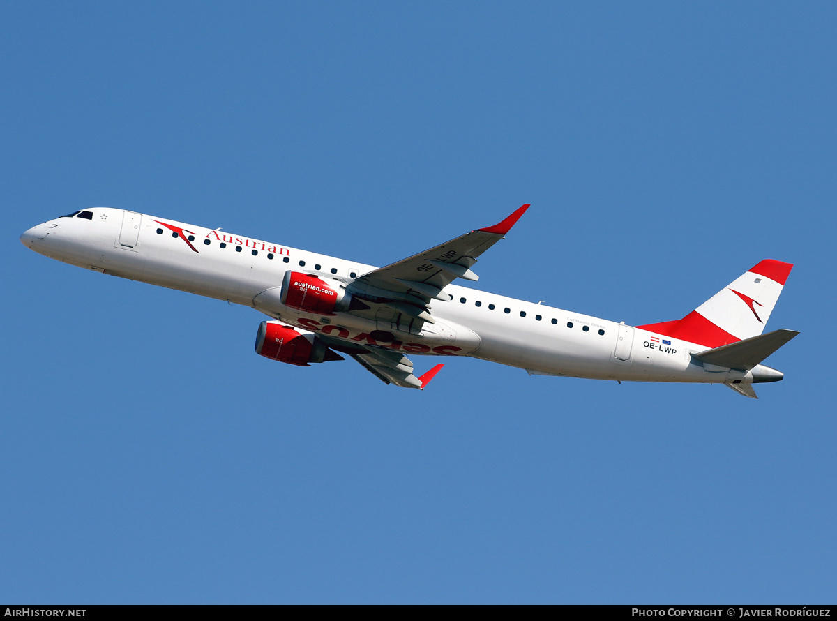 Aircraft Photo of OE-LWP | Embraer 195LR (ERJ-190-200LR) | Austrian Airlines | AirHistory.net #466579