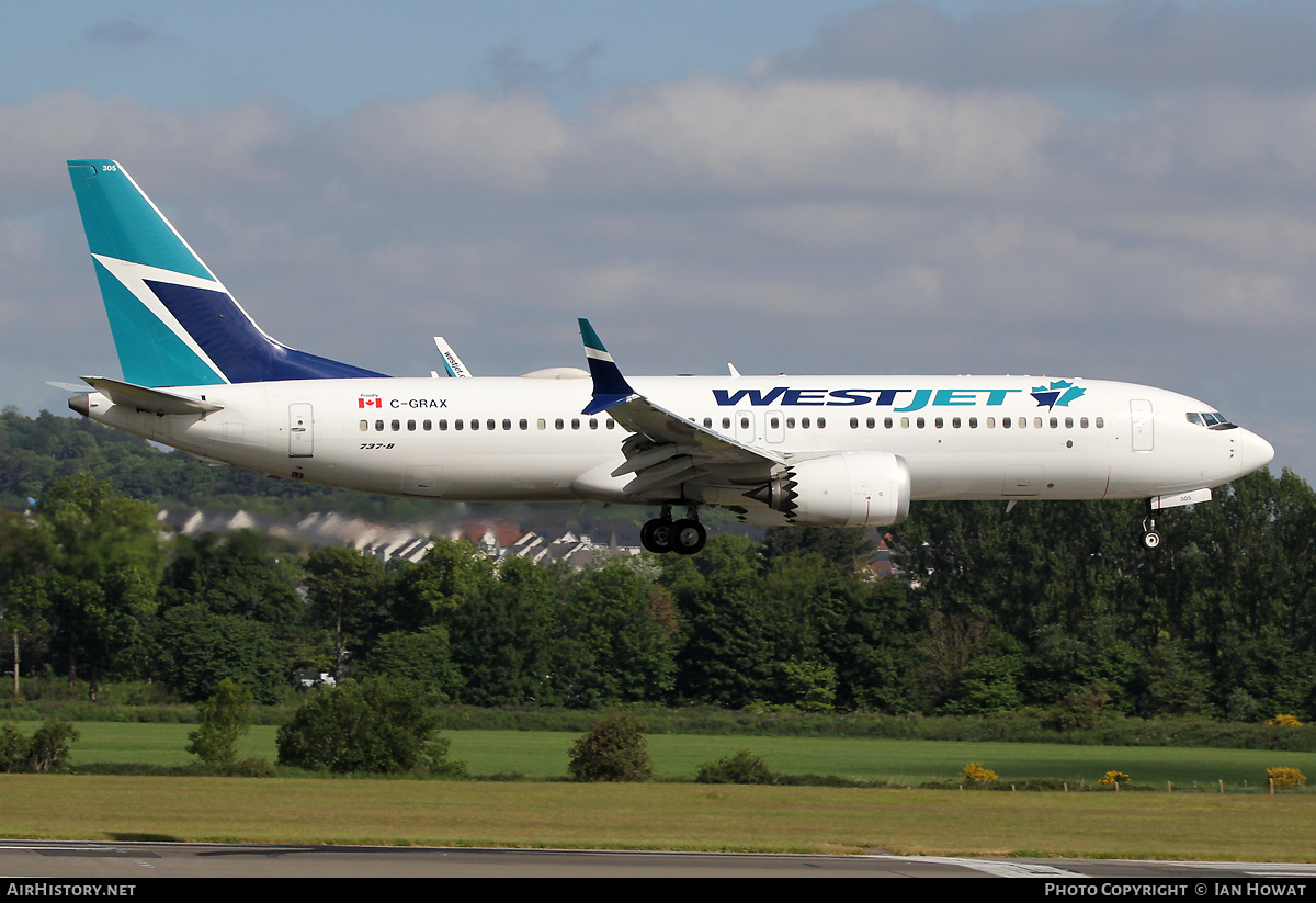 Aircraft Photo of C-GRAX | Boeing 737-8 Max 8 | WestJet | AirHistory.net #467061