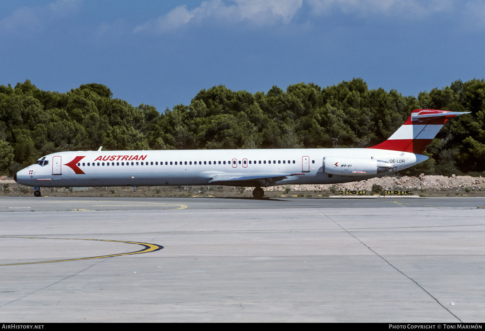 Aircraft Photo of OE-LDR | McDonnell Douglas MD-81 (DC-9-81) | Austrian Airlines | AirHistory.net #467303