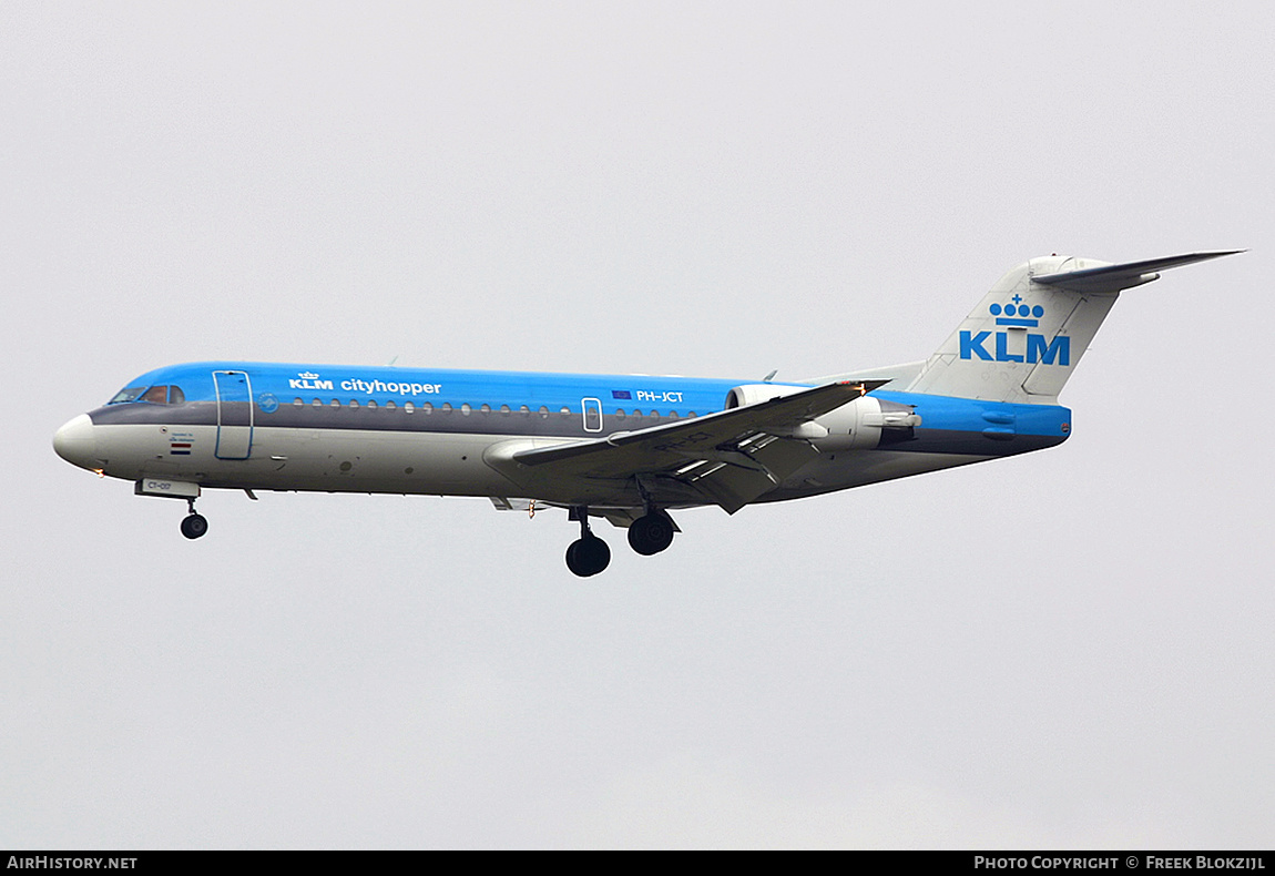 Aircraft Photo of PH-JCT | Fokker 70 (F28-0070) | KLM Cityhopper | AirHistory.net #467312