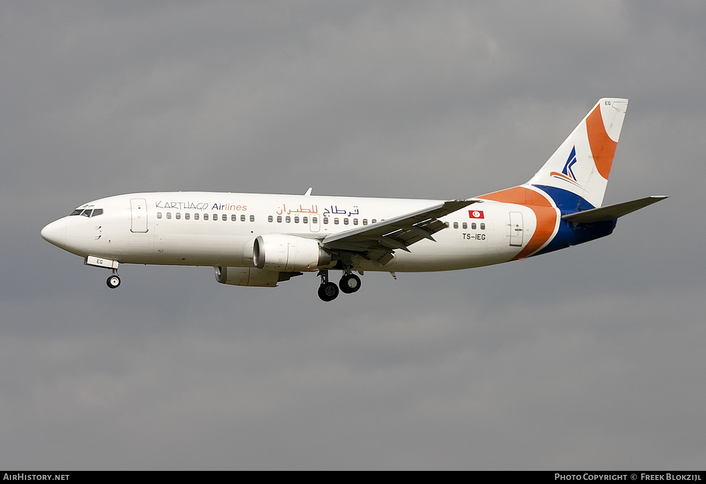 Aircraft Photo of TS-IEG | Boeing 737-31S | Karthago Airlines | AirHistory.net #467316