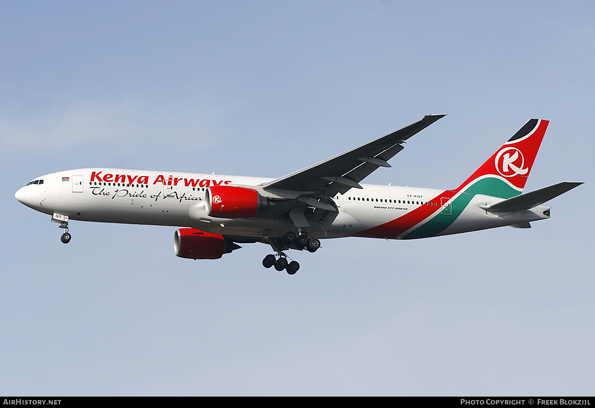 Aircraft Photo of 5Y-KQT | Boeing 777-2U8/ER | Kenya Airways | AirHistory.net #467324