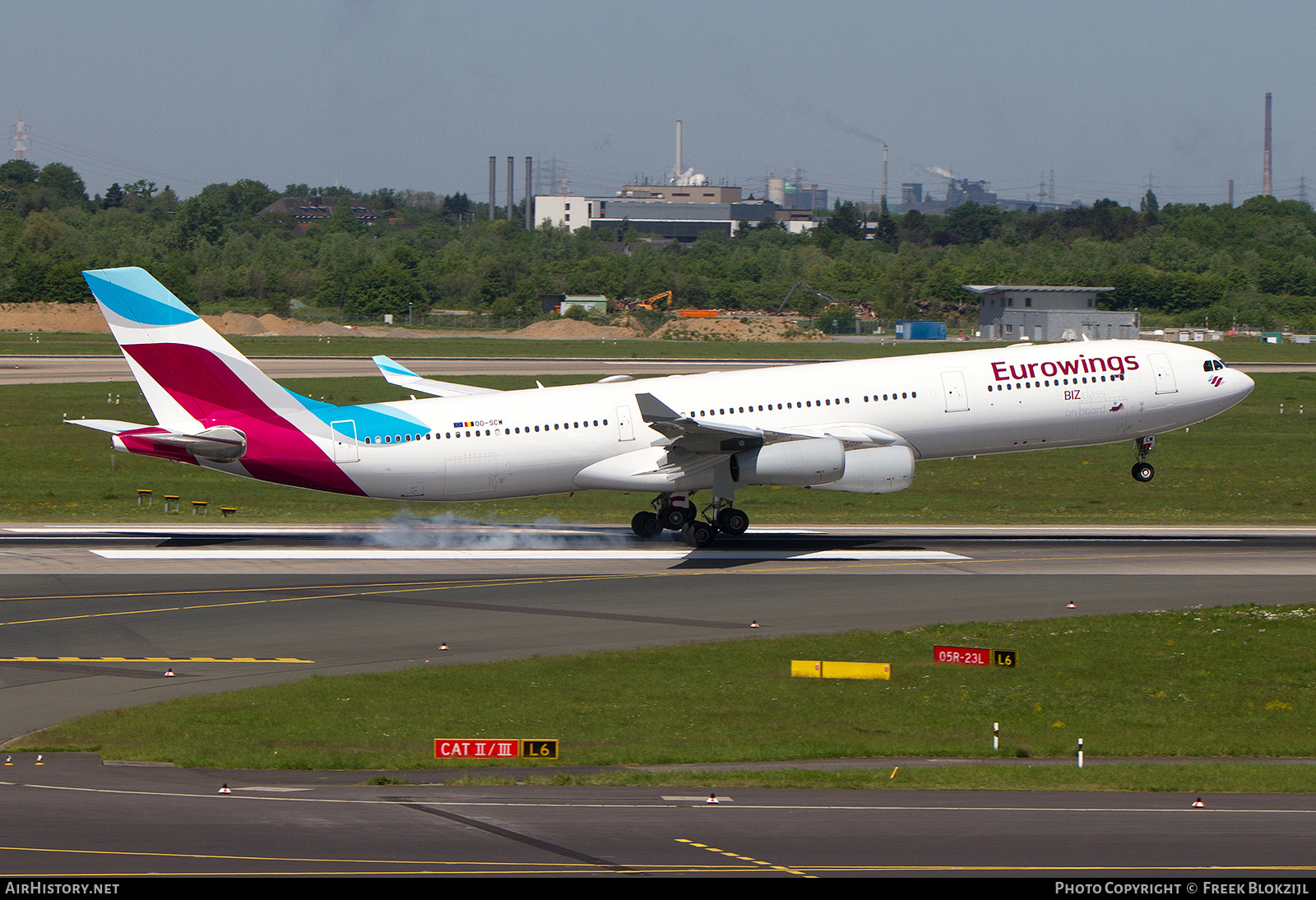Aircraft Photo of OO-SCW | Airbus A340-313 | Eurowings | AirHistory.net #467342