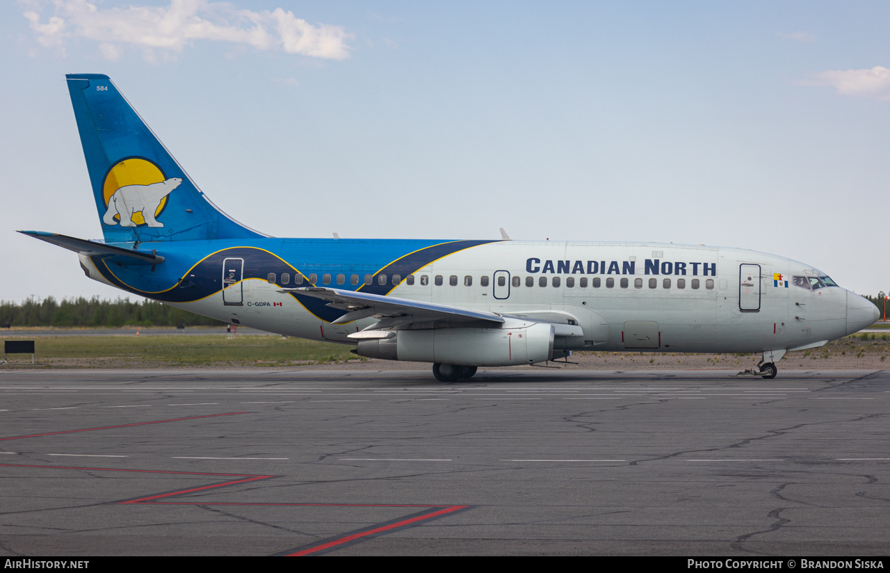 Aircraft Photo of C-GDPA | Boeing 737-2T2C/Adv | Canadian North | AirHistory.net #467394