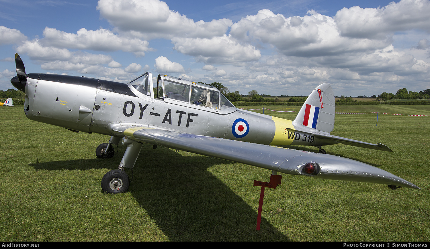 Aircraft Photo of OY-ATF / WD319 | De Havilland DHC-1 Chipmunk Mk22 | UK - Air Force | AirHistory.net #467498