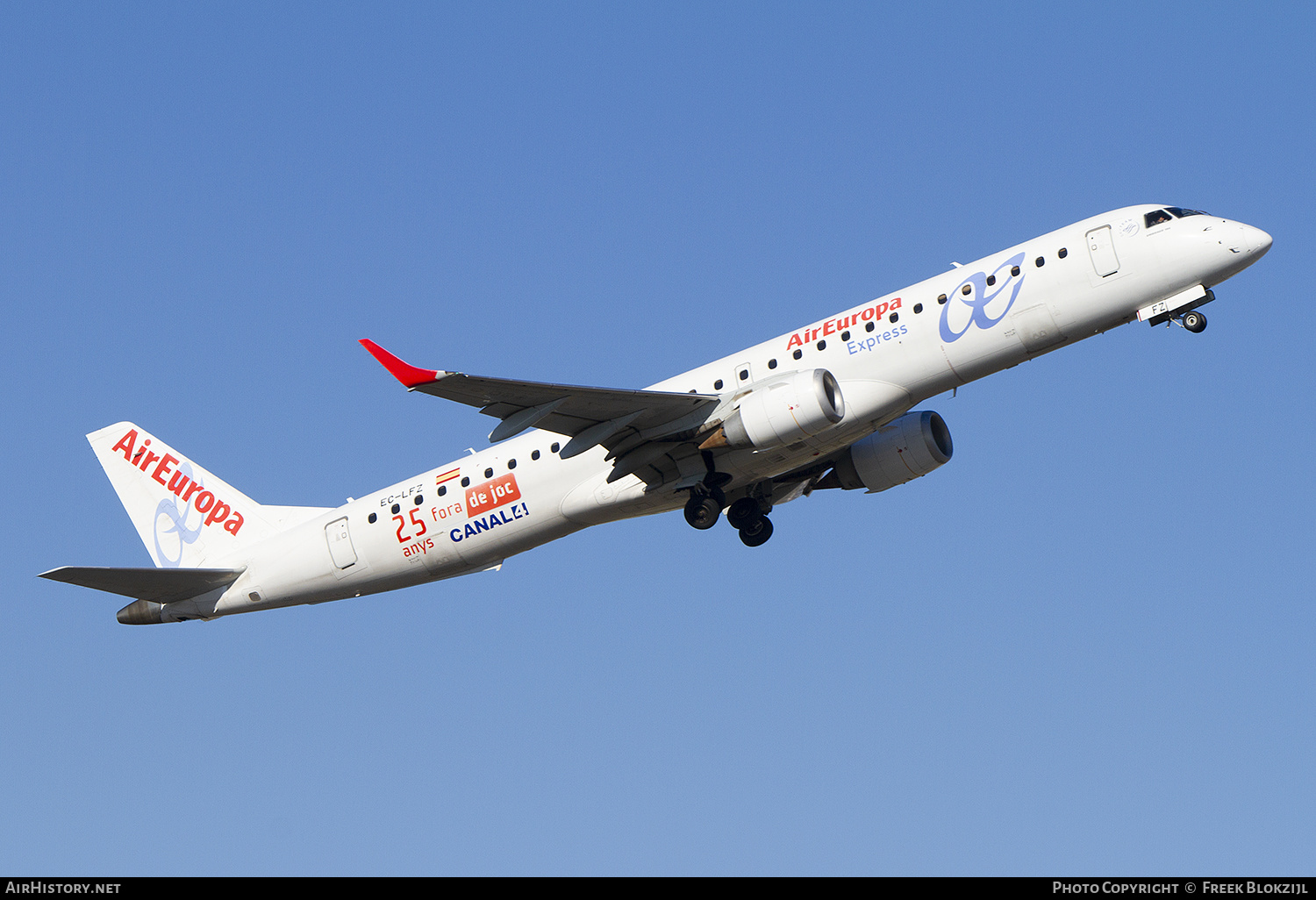 Aircraft Photo of EC-LFZ | Embraer 195LR (ERJ-190-200LR) | Air Europa Express | AirHistory.net #467553