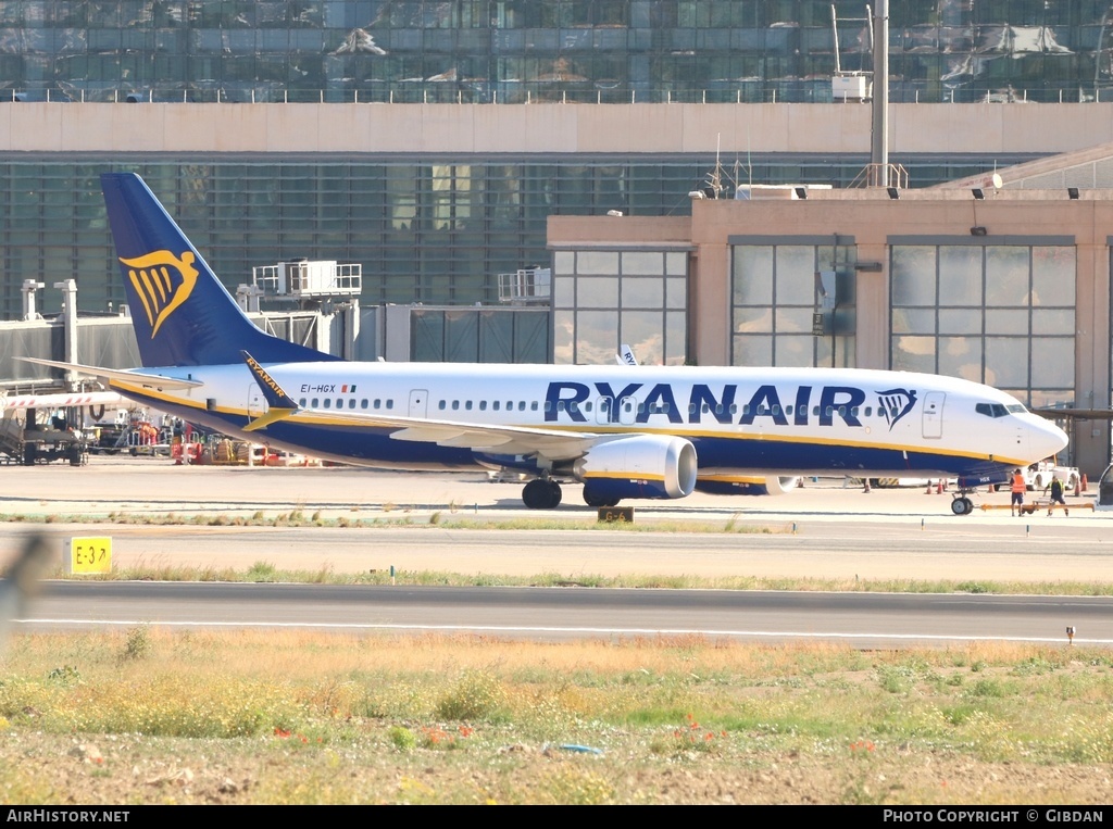 Aircraft Photo of EI-HGX | Boeing 737-8200 Max 200 | Ryanair | AirHistory.net #467617