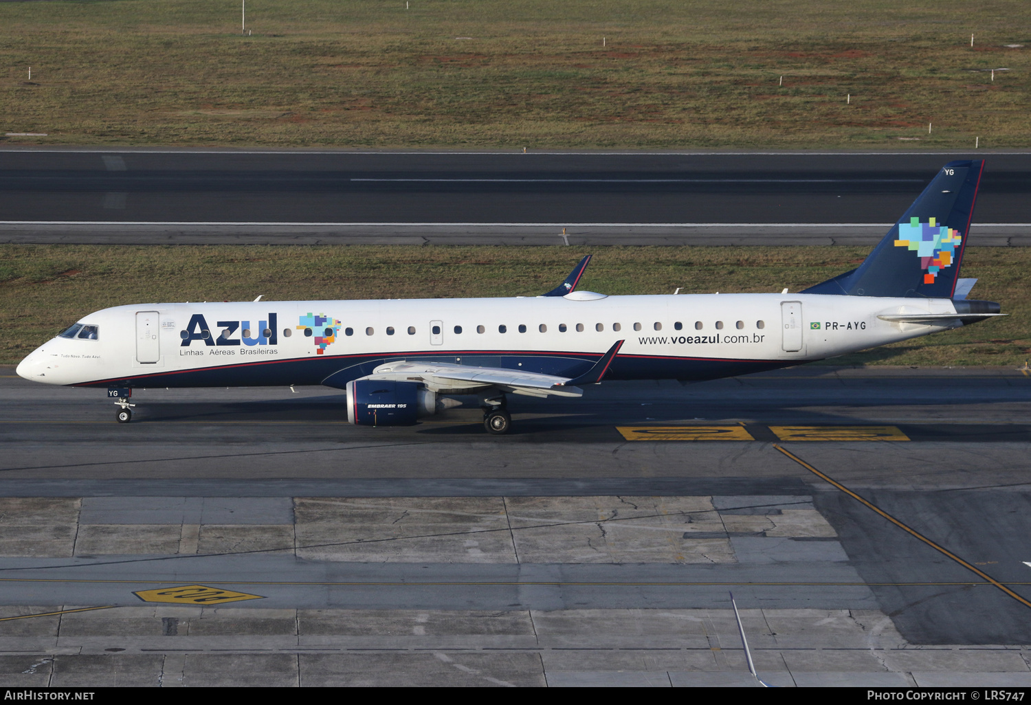 Aircraft Photo of PR-AYG | Embraer 195AR (ERJ-190-200IGW) | Azul Linhas Aéreas Brasileiras | AirHistory.net #467987