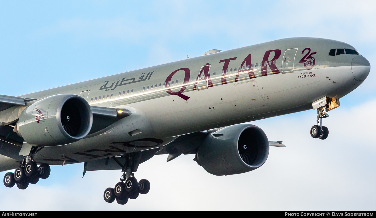 Aircraft Photo of A7-BEE | Boeing 777-3DZ/ER | Qatar Airways | AirHistory.net #468234