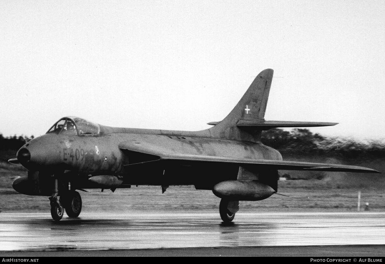 Aircraft Photo of E-409 | Hawker Hunter F51 | Denmark - Air Force | AirHistory.net #468475