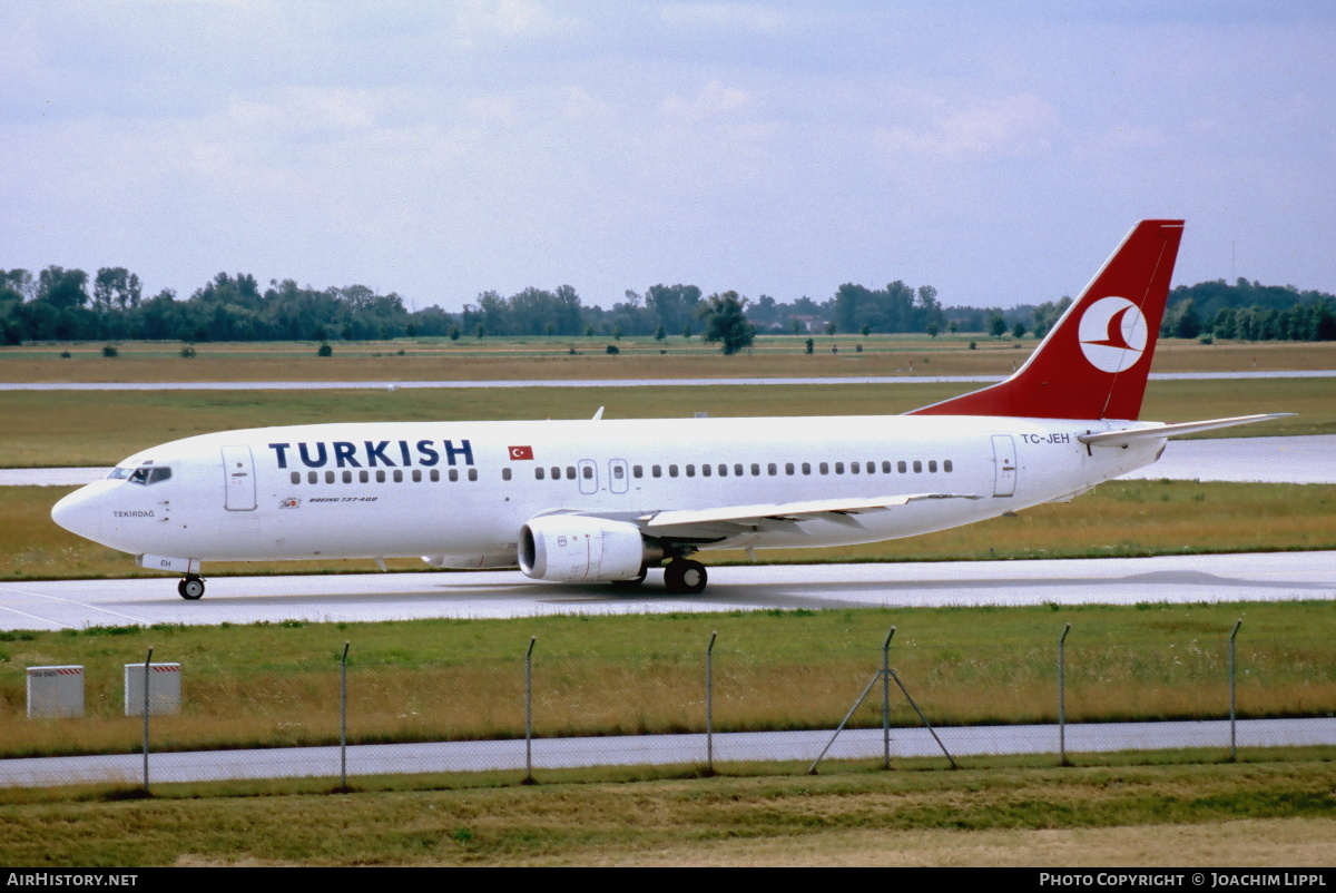 Aircraft Photo of TC-JEH | Boeing 737-4Q8 | Turkish Airlines | AirHistory.net #468708