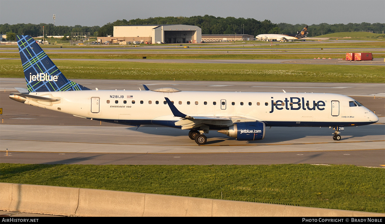 Aircraft Photo of N281JB | Embraer 190AR (ERJ-190-100IGW) | JetBlue Airways | AirHistory.net #468952